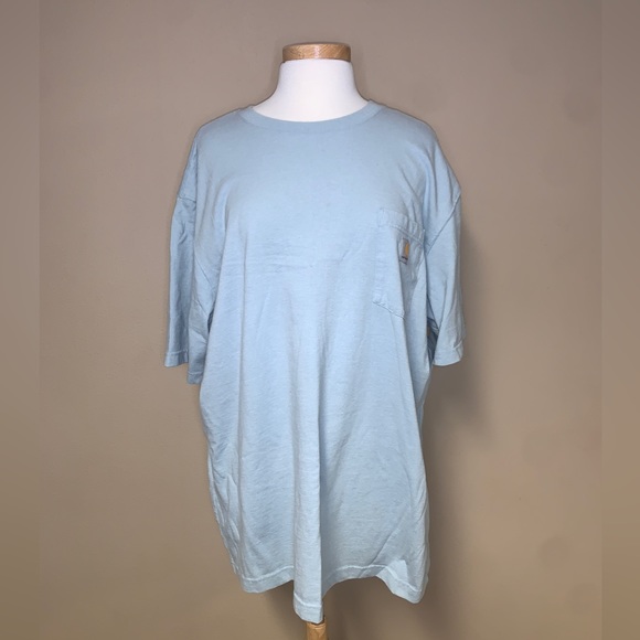 Carhartt - Baby Blue Loose Fit Unisex Tshirt - Picture 1 of 8